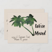 Palm Trees Custom New Zuhause Moving Ankündigung Postkarte (Vorne/Hinten)