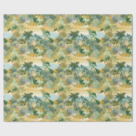 Palm Trees Design Geschenkpapier (Flach)