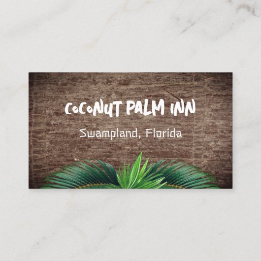Palm Trees Double Sided QR Code Business Cards Telefonnummerkarte (Vorderseite)