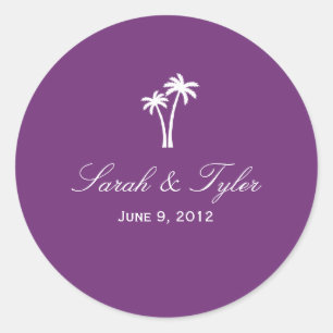 Palm Trees Fevor Sticker - Lila