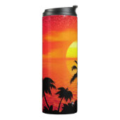 Palm Trees & Fiery Sky Thermosbecher (Nach links gedreht)