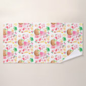 Palm Trees & Flamingos Beach Lover Badehandtuch (Badehandtuch)