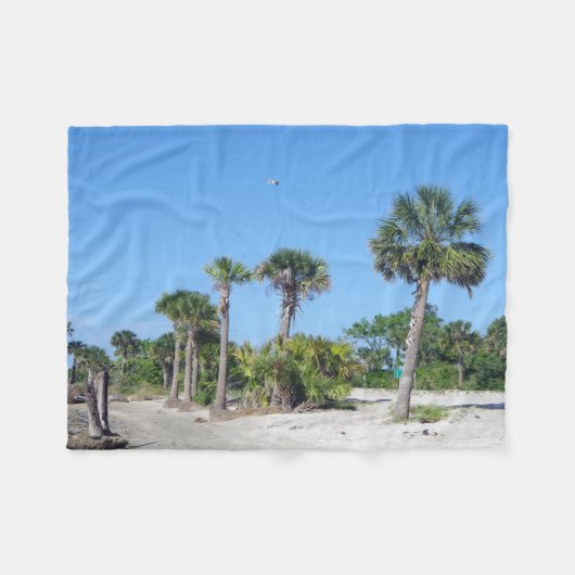Palm Trees Fleece Decke (Vorderseite (Horizontal))