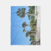 Palm Trees Fleece Decke (Vorderseite)