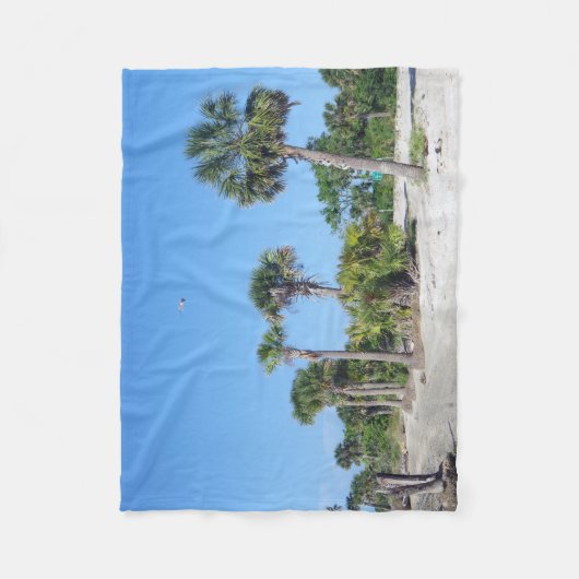 Palm Trees Fleece Decke (Vorderseite)