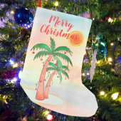 Palm Trees Frohe Weihnachten Strumpf Kleiner Weihnachtsstrumpf