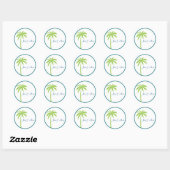 Palm Trees Gastgeschenk Hochzeit Sticker (Blatt)
