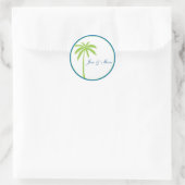 Palm Trees Gastgeschenk Hochzeit Sticker (Tasche)