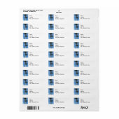 Palm Trees gibt das Adressenlabel zurück (Vorne)