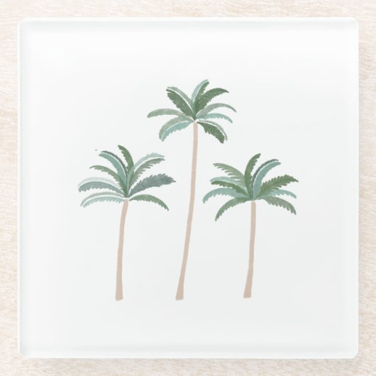 Palm Trees Glass Coasters  Glasuntersetzer (Vorderseite)