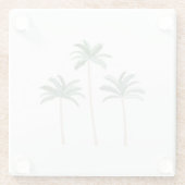 Palm Trees Glass Coasters Glasuntersetzer (Rückseite)