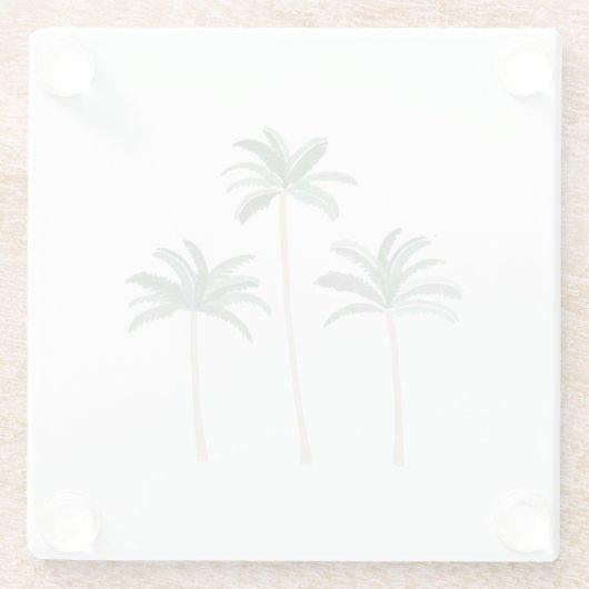 Palm Trees Glass Coasters  Glasuntersetzer (Rückseite)