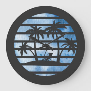 PALM TREES GROßE WANDUHR