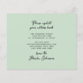 Palm Trees Handwriting New Address Card (Rückseite)