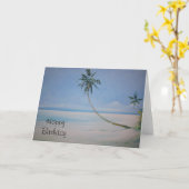 Palm Trees Happy Birthday Card Karte (Gelbe Blume)