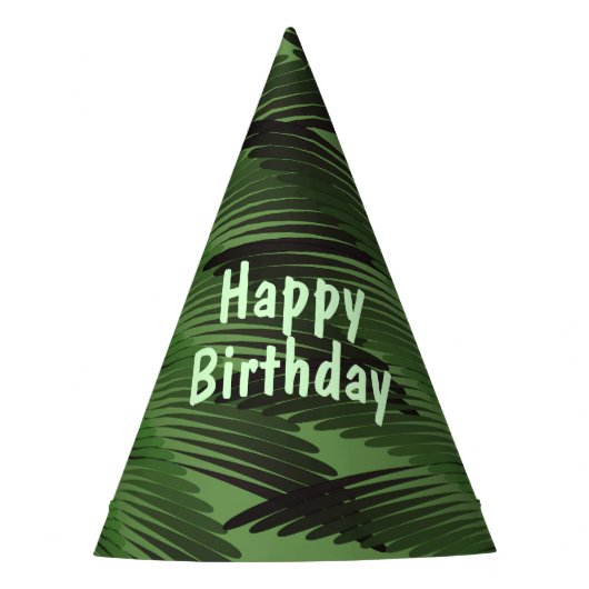 Palm Trees Happy Birthday Partyhütchen (Vorderseite)
