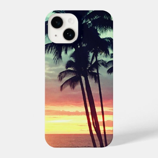 Palm Trees Hawaiian Sunset Phone Case iPhone Hülle (Rückseite)