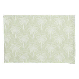 Palm Trees in Pastel Green Arch Motifs Textured Kissenbezug