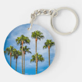 Palm Trees in San Diego, California Schlüsselanhänger (Rückseite)