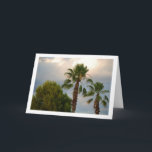 Palm trees in Sunny Sky Portrait Karte<br><div class="desc">Palm trees in Sunny Sky Portrait Greeting Card. You can easily customize this product for free if you would like to add wording or change the color of the background.</div>