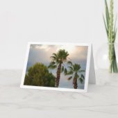 Palm trees in Sunny Sky Portrait Karte (Vorderseite)