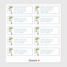 Palm Trees Individuelle Adressenpostmarken Aufkleber
