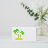 Palm Trees Island Business Cards Visitenkarte (Stehend Vorderseite)
