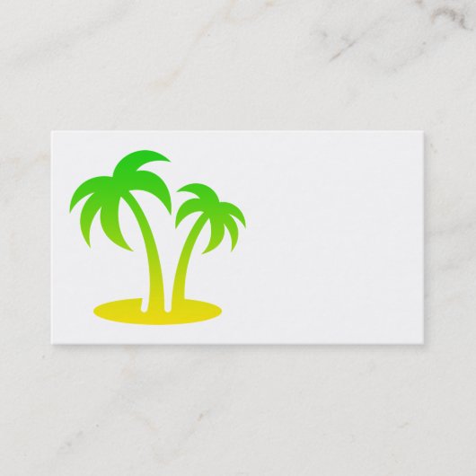 Palm Trees Island Business Cards Visitenkarte (Vorderseite)
