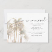 Palm Trees Moving Zuhause Ändern der Adresse Ankündigung (Vorderseite)