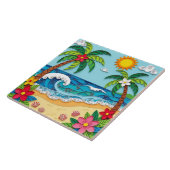 Palm Trees on the Beach Fliese (Seite)