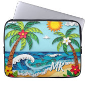 Palm Trees on the Beach Personalized Laptopschutzhülle (Vorderseite)
