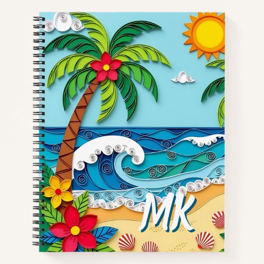 Palm Trees on the Beach Personalized Notizblock (Vorderseite)