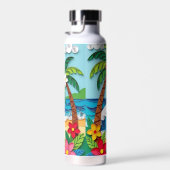 Palm Trees on the Beach  Trinkflasche (Rechts)