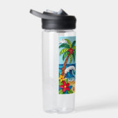 Palm Trees on the Beach  Trinkflasche (Rechts)