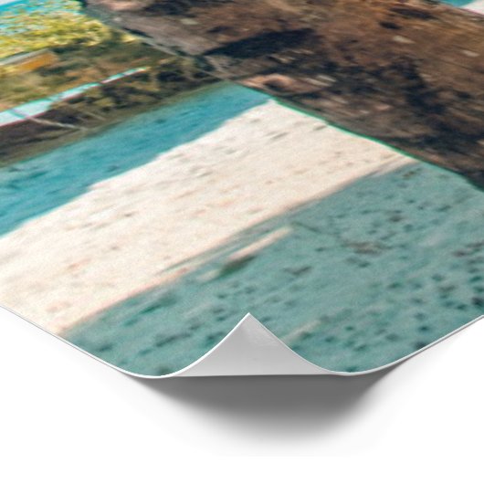 Palm Trees on the Sunset Poster (Ecke)