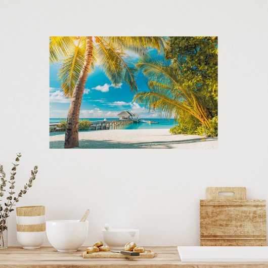 Palm Trees on the Sunset Poster (Küche)