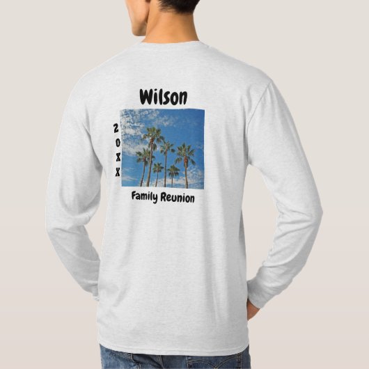 Palm Trees Paradise Family Wiedersehen Keepake T-Shirt (Rückseite)