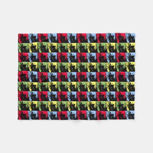 Palm Trees Pattern Fleecedecke (Vorderseite (Horizontal))