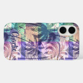 Palm Trees Pattern individuelle Name Gehäuse Case-Mate iPhone Hülle (Rückseite (Horizontal))
