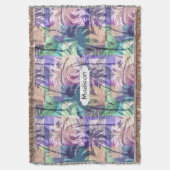 Palm Trees Pattern individuelle Name werfen Decke (Vorderseite Vertikal)