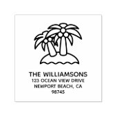 Palm Trees Rücksendeadresse Permastempel (Design)