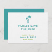 Palm Trees Save the Date Card (Vorne/Hinten)
