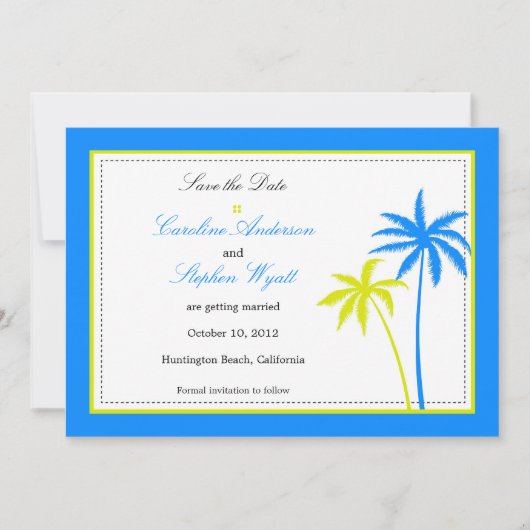 Palm Trees - Save the Date Karte (Vorderseite)