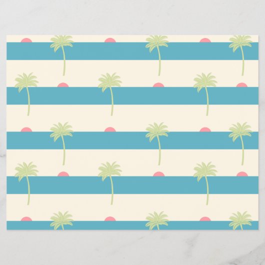 palm trees scrapbooking paper flyer (Vorne)