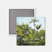 Palm Trees speichern das Datumsfenster Magnet (Vorderseite/Rückseite)