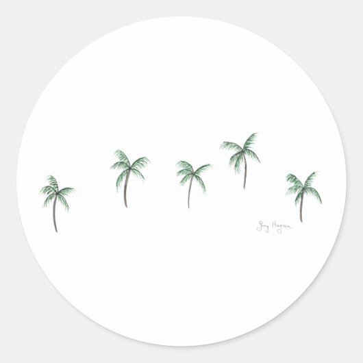 Palm Trees Sticker (Vorderseite)