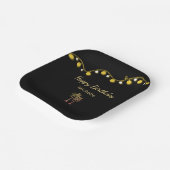 Palm Trees String Lights Tropical Birthday Party Pappteller (Gewinkelt)