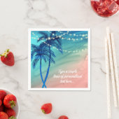 Palm Trees String of Lights Beach Wedding Napkins Serviette (Beispiel)