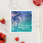 Palm Trees String of Lights Beach Wedding Napkins Serviette (Beispiel)