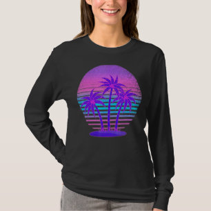 Palm Trees Summer Vibes Retro 90er Vaporwave Tropi T-Shirt